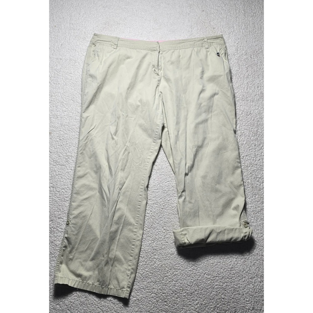 Disney Shopping Mickey Mouse Khaki Capri Pants Womens XXL Cotton DD58216 Tan
